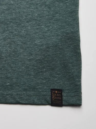 Vista 4 de Lucky Brand Venice Burnout - Camiseta de cuello con muesca y dos botones para hombre
