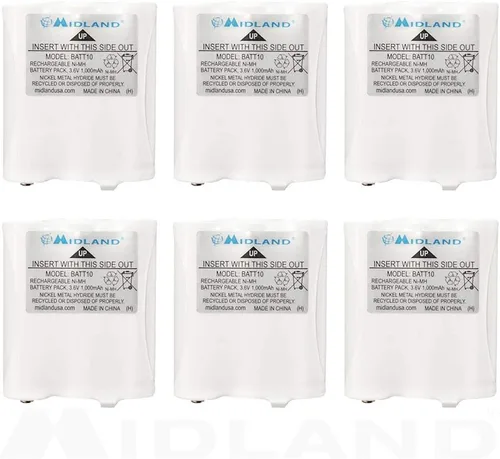 Vista 2 de Midland AVP13 - Baterías recargables para radios T71, T75, T77, paquete de 4