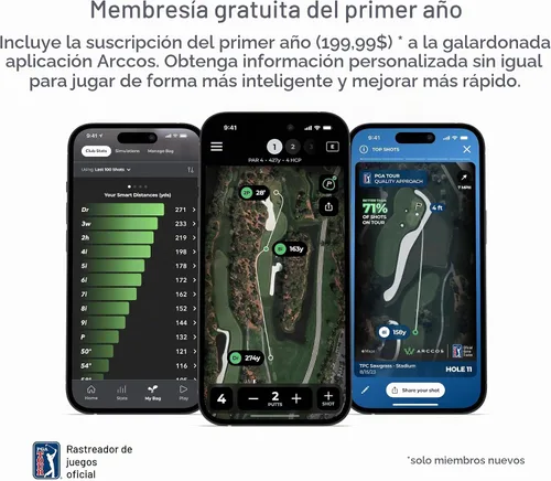 Vista 4 de Paquete de sensores inteligentes Arccos - Sensores de humo de 4ª generación, Link Pro y membresía del primer año