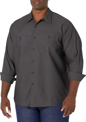 Vista 25 de Red Kap Camisa de trabajo industrial de manga larga para hombre Caqui