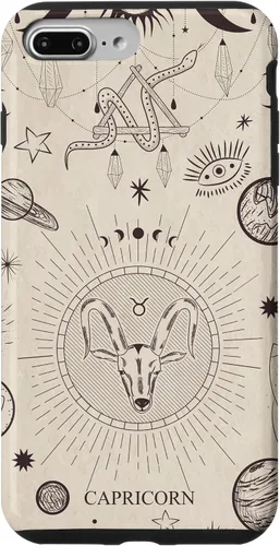 Vista 12 de Estuche estético para iPhone 12/12 Pro astrológico celestial con signo del zodiaco Capricornio