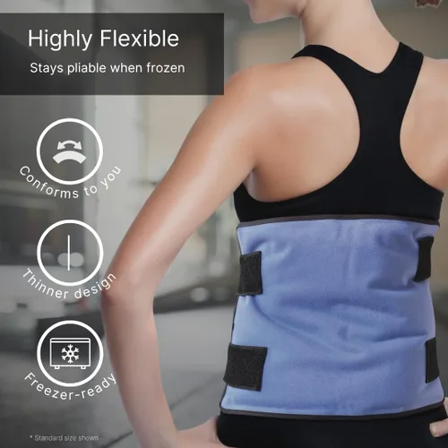 Vista 4 de FlexiKold Paquetes de Hielo para Lesiones Reutilizables con Correas – Compresa Fría de Gel, Paquete Frío, Paquete de Hielo para Rodilla, – Envoltura