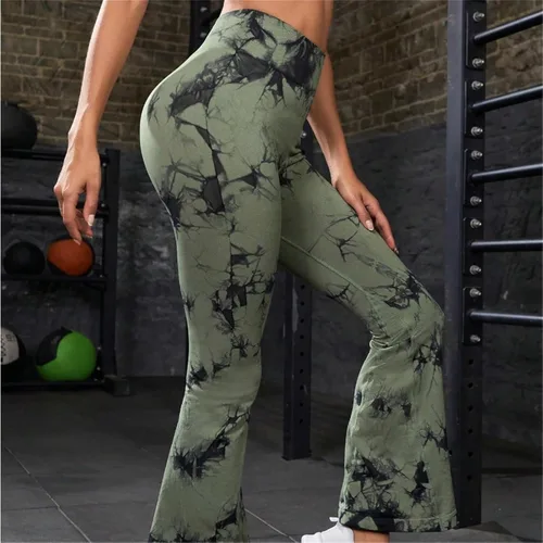 Vista 4 de TRENIS Leggings sin costuras de cintura alta para mujer, pantalones de fitness de punto, push up, yoga, deportes, entrenamiento, trasero