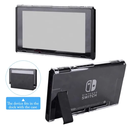 Vista 7 de Carrying Case for Nintendo Switch with 2 Pack Screen Protector Joy Con Cover Transparent Hard Cover for Nintendo Switch Console Accessories
