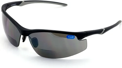Vista 7 de Gafas de seguridad bifocales de alto rendimiento con espejo ligero y tinte - Gafas de sol lector de sol - Gafas de sol ANSI Z87.1 (Negro, 0.0)