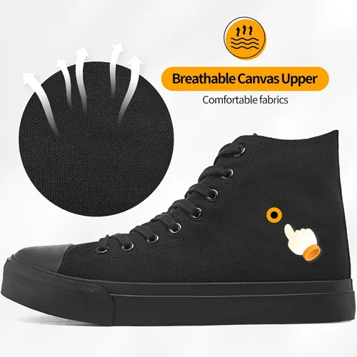 Vista 44 de ZGR Tenis de lona para hombre, con cordones, clásicos, casuales, para caminar