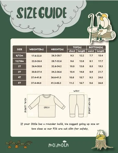 Vista 6 de moimoln Pijama de algodón suave para bebés y niñas pequeñas con estampado de flores modales, manga larga, ajuste ceñido