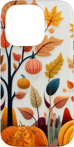 Vista 17 de Fall Leaves Autumn Pumpkin Theme Autumn Color Yellow Case for iPhone 17