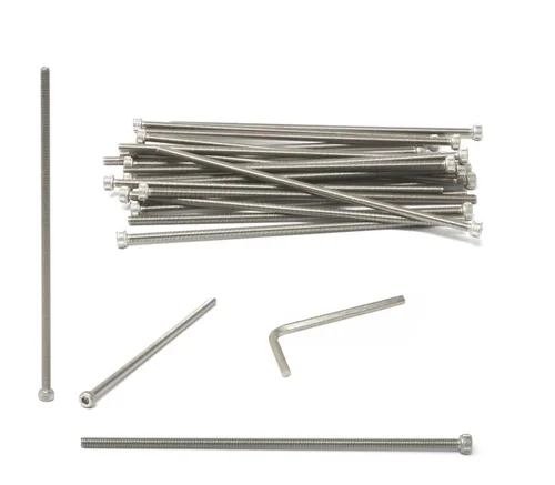 Vista 66 de iexcell Kit de tornillos de cabeza hexagonal de acero inoxidable 304, 100 unidades M2 x 0.157 in, paso de rosca de 0.016 in