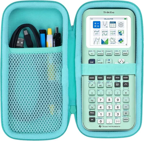 Vista 14 de Lebakort Funda rígida compatible con Texas Instruments TI-84 Plus CE/TI-84 Plus/TI-84 Evo/TI-Nspire CX II CAS/TI-Nspire CX II/TI-83 Estuche Iris