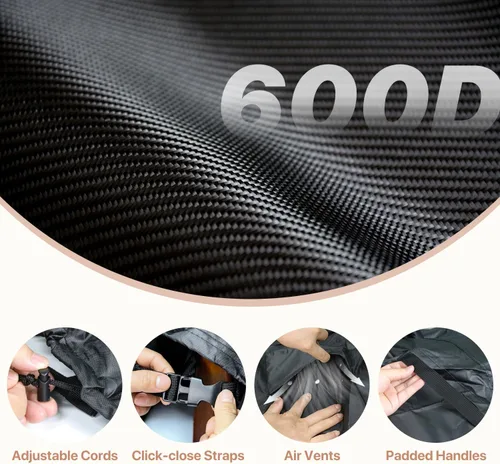 Vista 3 de Likorlove Funda para sofá de exterior impermeable, 152 cm de ancho x 86 cm de profundidad x 76 cm de alto, fundas para muebles de patio