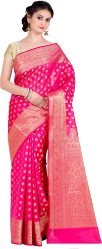 Vista 13 de Chandrakala Banarasi - Sari para mujer con blusa sin costura (1105)
