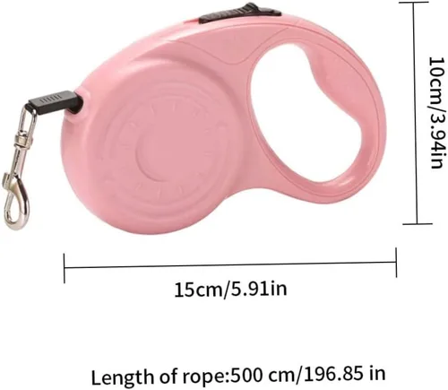 Vista 8 de Retractable Pet Leash Automatic Nylon Dog Lead 5m Extendable Traction Rope for Cat