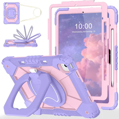 Vista 7 de WESOROL Funda para iPad Air de 13 pulgadas M4/M3/M2 2026/2025/2024 con soporte para lápiz, protector de pantalla, soporte giratorio de 360°, funda