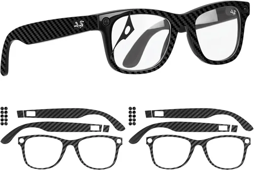 Vista 16 de Fundas protectoras compatibles con gafas Ray-Ban Meta Wayfarer Gen2/Gen1, calcomanías de vinilo 3M de alta calidad, resistentes a los arañazos