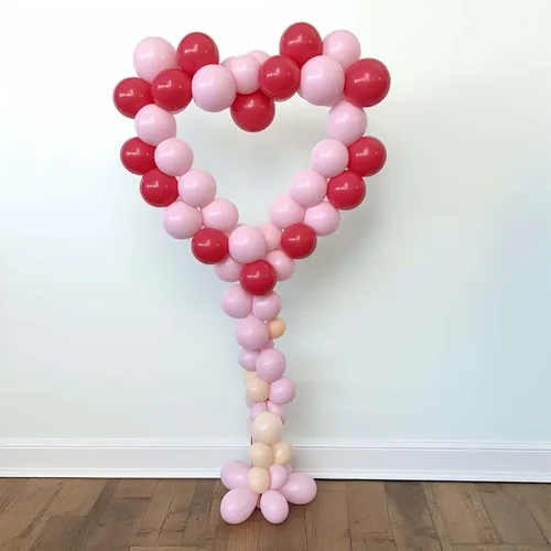 Vista 12 de Efavormart - Juego de 2 soportes de columna de globo de plástico blanco con base entrelazada, soporte de torre de globo moldeable para bodas