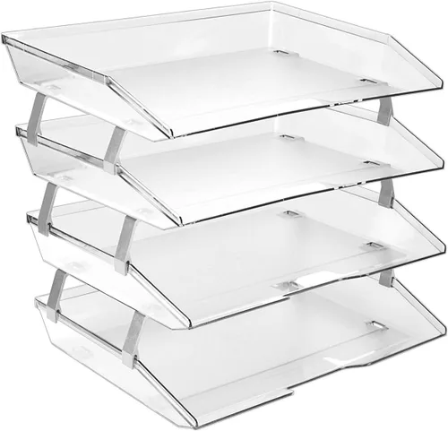 Vista 11 de acrimet Facility Triple Letter Tray color negro