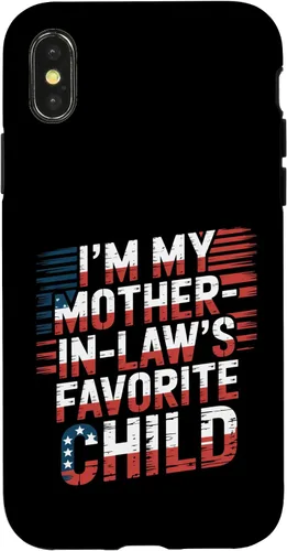 Vista 5 de Cool Im My Mother in Law Favorite Child Funny Parent Patriot Case for iPhone 16