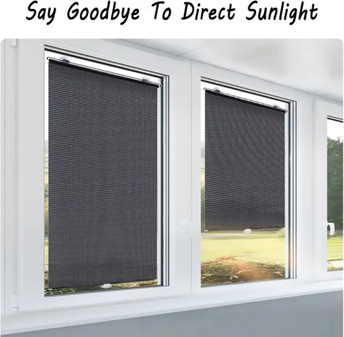 Vista 4 de Cortina retráctil con ventosa, parasol enrollable retráctil para ventana, protector solar telescópico con aislamiento UV para ventana de coche, casa