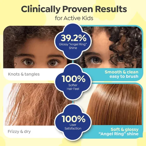 Vista 3 de GOONGBE Acondicionador Suavizante para el Cabello para Niños - Acondicionador Coreano para Cabello Brillante para Niños con Cabello Débil