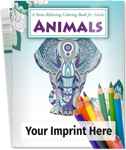 Vista 10 de ZOCO Paquetes de libros para colorear de animales, paquete de 10 a granel con lápices, regalos de atención plena para adultos, personas mayores