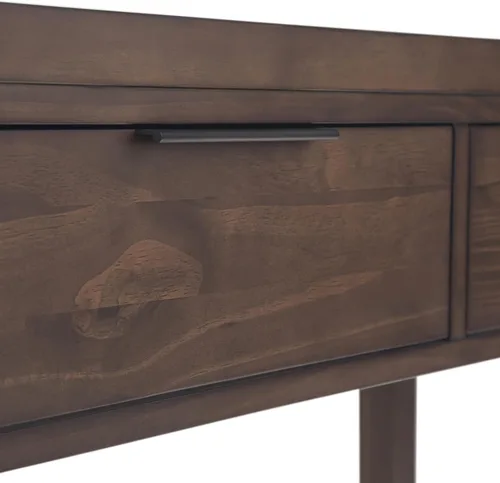 Vista 8 de SIMPLIHOME Hollander - Mesa consola de madera maciza con 3 cajones de 60
