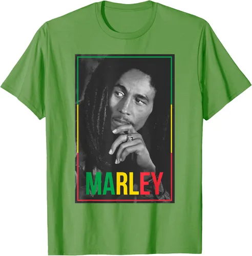 Vista 19 de Camiseta blanca oficial de Bob Marley Photo S Negro