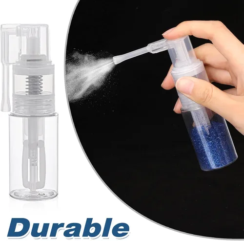 Vista 3 de KALIONE 2 unidades de pulverizador de purpurina transparente para manualidades con purpurina, botella vacía multiusos vacía de plástico pulverizador