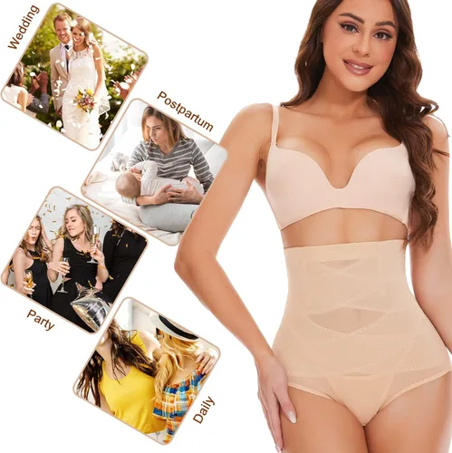 Vista 6 de SIMIYA Faja moldeadora de abdomen para mujer, cintura alta, extra firme, moldeador de cintura, faja moldeadora de estómago