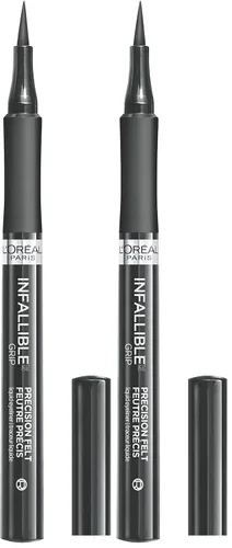 Vista 10 de L'Oreal Paris Cosmetics Makeup Infallible Grip Delineador de ojos de fieltro de precisión, resistente a las manchas, delineador de ojos impermeable