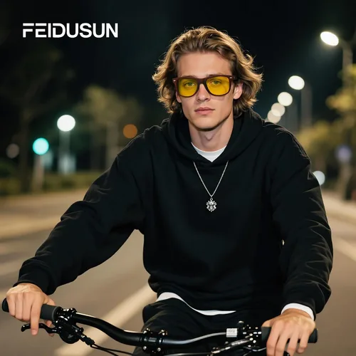Vista 9 de FEIDUSUN Lentes de sol polarizados para hombre y mujer, lentes de sol retro negros para conducir, pescar, protección UV