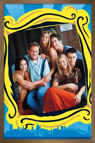 Vista 15 de Trends International Friends - Póster de pared de grupo, 14.725 x 22.375 pulgadas, versión enmarcada de madera de granero Versión sin marco