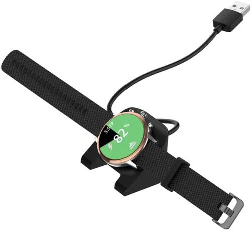 Vista 9 de Smartwatch Charger Stand Holder Compatible with Fossil Gen 4 Gen 5, USB Charging Adapter Replacement Dock for Wearable Devices, Black Charging