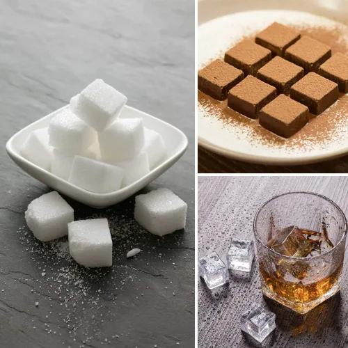 Vista 7 de SENHAI 2 paquetes de moldes cuadrados de silicona, 126 cavidades flexibles y antiadherentes para cubitos de hielo, moldes de gelatina de chocolate
