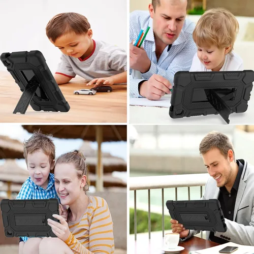 Vista 8 de Funda Samsung Galaxy Tab A7 Lite de 8.7 pulgadas con soporte, a prueba de golpes, resistente a los golpes, para Galaxy Tab A7 (SM-T220/T225)