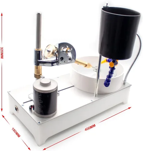 Vista 2 de Máquina facetadora de pulido de piedras preciosas Máquina pulidora de gemas facetadas Pulidora de joyas Máquina lapidaria Amoladora plana 2800RPM