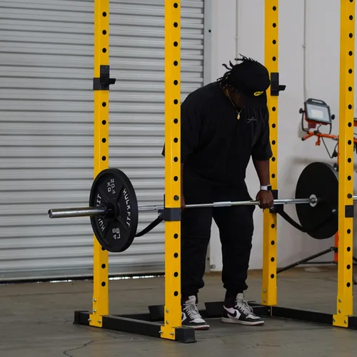 Vista 3 de HulkFit Pro Series Power Cage y accesorios de gimnasio en casa - Amarillo