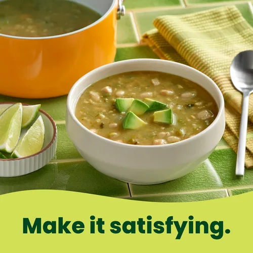 Vista 5 de Pacific Foods Sopa orgánica de pollo y chile verde con arroz y frijoles, lata de 16.3 onzas (paquete de 12)