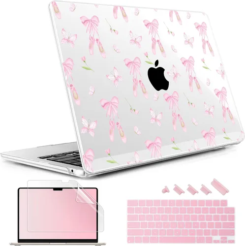 Vista 26 de May Chen Funda rígida de plástico para MacBook Air de 13.6 pulgadas 2026 2025 2024-2022 M5 A3449 M4 A3240 M3 A3113 M2 A2681, carcasa rígida