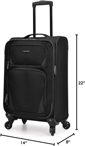 Vista 36 de U.S. Traveler Aviron Bay - Equipaje extensible con ruedas giratorias, Color verde azulado.), US08125E23
