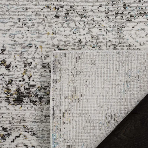 Vista 10 de SAFAVIEH Aria Collection - Alfombra de pasillo de 2 x 6 pies, color beige y azul, diseño bohemio chic envejecido, no desprende pelusa y de fácil