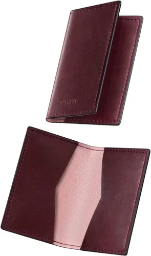 Vista 20 de VULKIT - Tarjetero de cuero para tarjetas de visita de dos lados, organizador delgado de tarjetas de nombre para negocios para hombres o mujeres