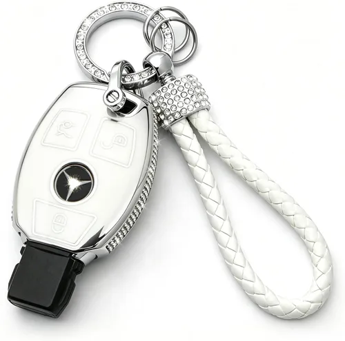 Vista 11 de Creativity Funda para llave de Mercedes Benz. Hermosa funda de TPU compatible con CLS CLK AMG ML C CL E S SL SLK G GLC GLE GLS M R Smart Remote Key