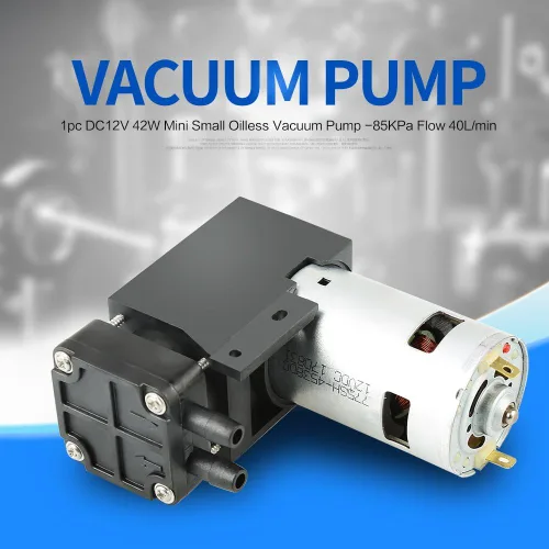 Vista 4 de FTVOGUE Bomba de vacío sin aceite DC12V 42W mini bomba de presión del pistón del cepillo 40L/min