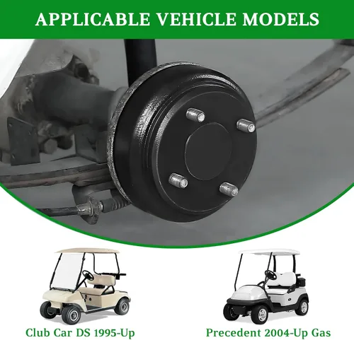 Vista 4 de 10L0L Cubo de tambor de freno de carrito de golf para Club Car DS 1995 en adelante y precedente 2004 modelos eléctricos y de gas, kit de tambor