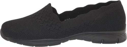 Vista 13 de Skechers Women's Seager-Stat-Scalloped Collar, Engineered Skech-Knit Slip-on-Classic Fit Loafer