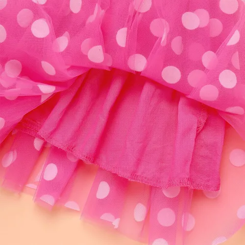 Vista 6 de IMEKIS Traje de cumpleaños para niñas bebés, vestido de lunares, diadema para Halloween, cosplay, sesión de fotos, 1-6T