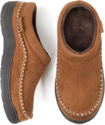 Vista 9 de Zigzagger - Pantuflas tipo mocasín para hombre, para interiores y exteriores, pantuflas cálidas, cómodas, mullidas y anchas