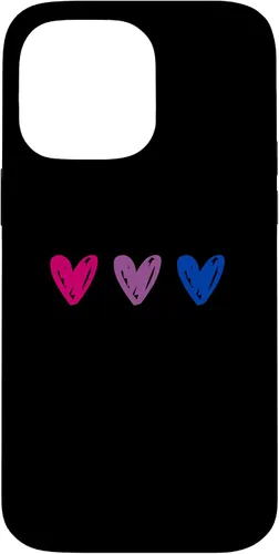 Vista 21 de iPhone 16 Bisexual Pride Hearts Bi Pride Flag Case