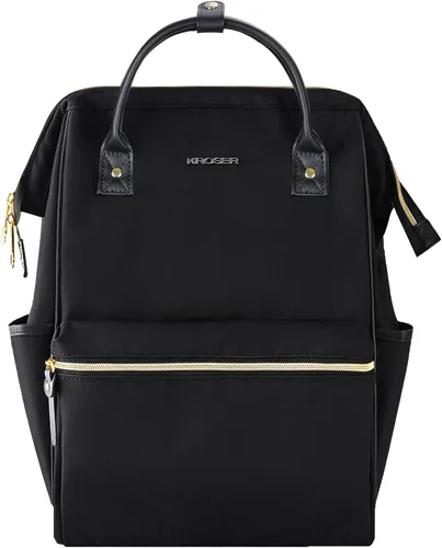 Vista 9 de KROSER Mochila para laptop de 17 pulgadas, elegante mochila de trabajo